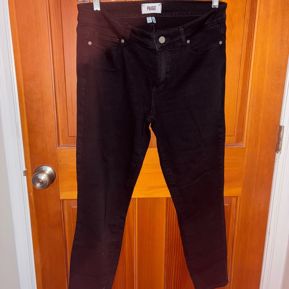 PAIGE Women's Classic Black Skinny Jeans